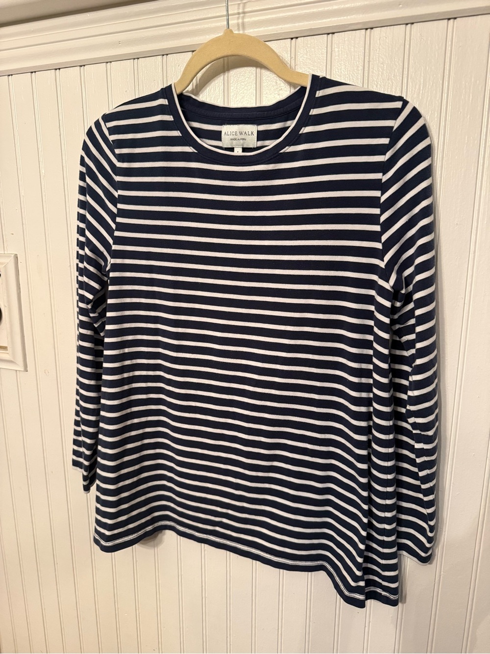 Alice Walk Striped Long Sleeve Small Tshirt